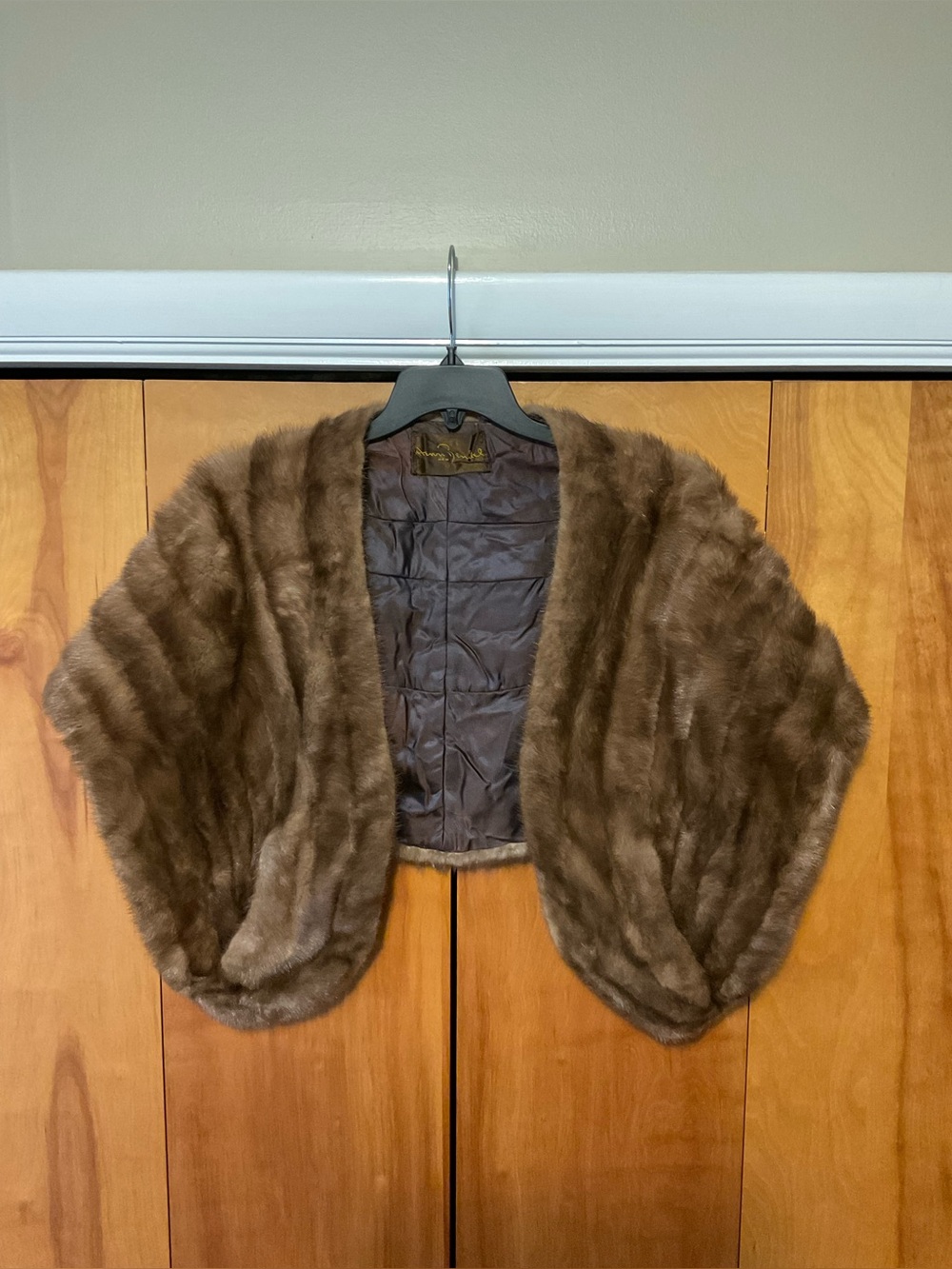Vintage Custom Henri Bendel Mink Capelet/Stole with Pockets - Autumn Haze